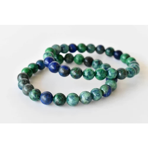 Azurite Malachite Bracelet Crystal Beaded Bracelet