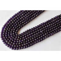 Amethyst Beads Necklace - 14.5 Inch Strand, Polished 4mm To 12mm Round Stone Beads For Elegant Jewelry