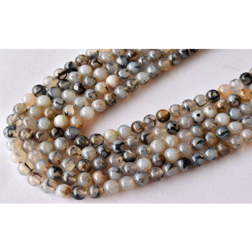 Multicolor Dragonvein Agate Black Beads For Necklace