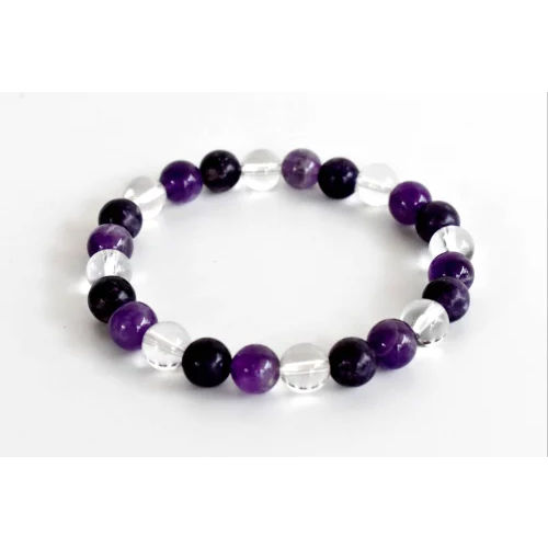 Round Crown Chakra Natural Chakra Gemstone Healing Bracelet