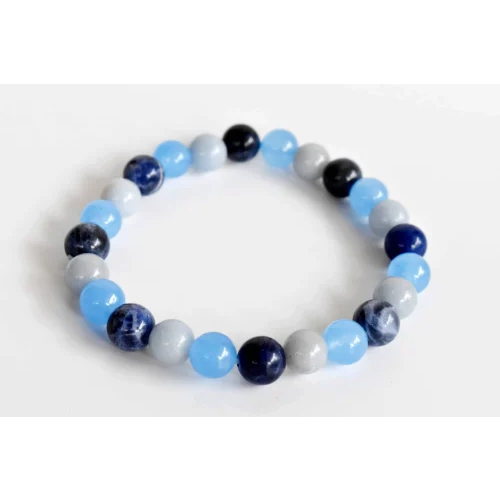 Third Eye Chakra Crystal Bracelet, Natural Chakra Gemstone Healing Bracelet