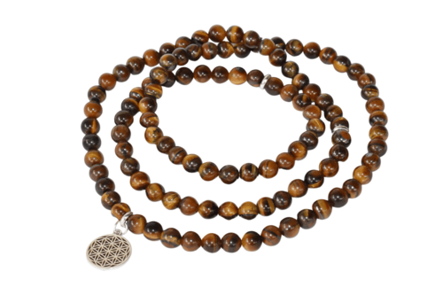 Tiger Eye 108 Prayer Beads Mala Bracelet 108 Prayer Beads Necklace