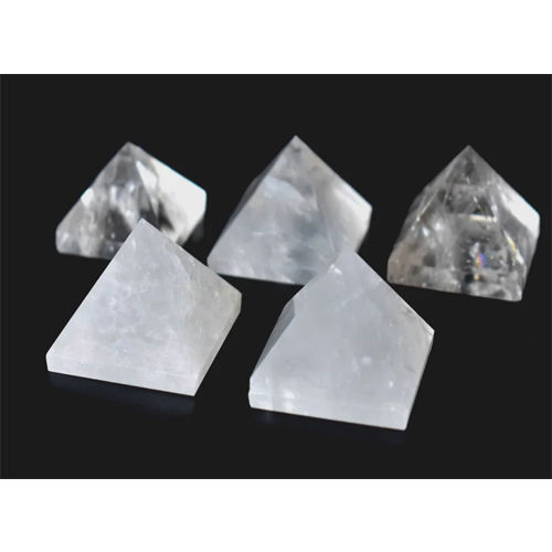 White Clear Quartz Crystal Pyramids