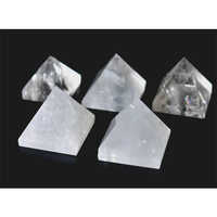 Clear Quartz Crystal Pyramids, Energy Crystal Stone - 1" (20-30mm) Clear Quartz, Smooth Polished Finish, White, Handmade Religious Decoration