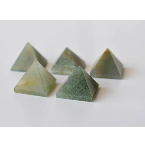 Green Aventurine Crystal Pyramids, Energy Crystal Stone