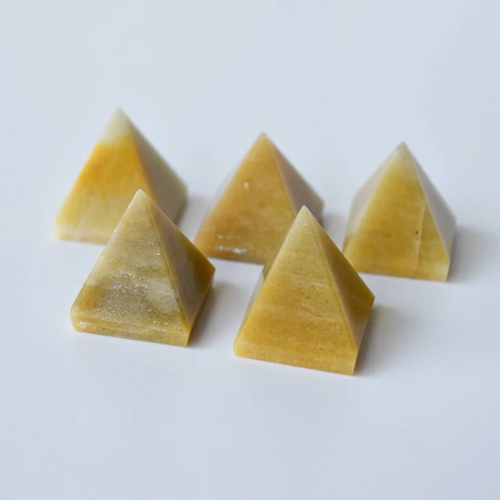 Yellow Aventurine Crystal Pyramids, Energy Crystal Stone