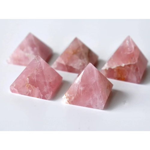 Rose Quartz Crystal Pyramids, Energy Crystal Stone