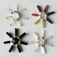 7 Chakra Pyramid Energy Generator, Crystal Energy Tool - Color: Multicolor
