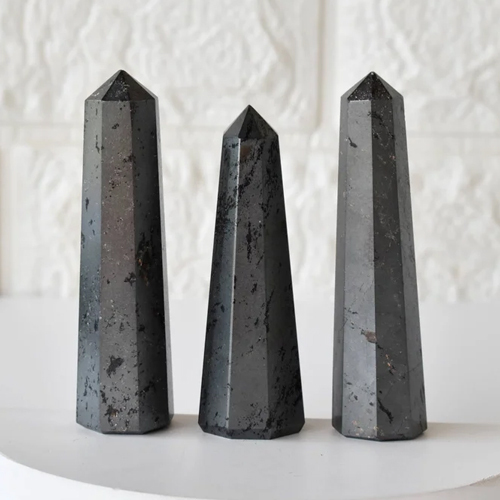 Hematite Obelisk Point Crystal Tower