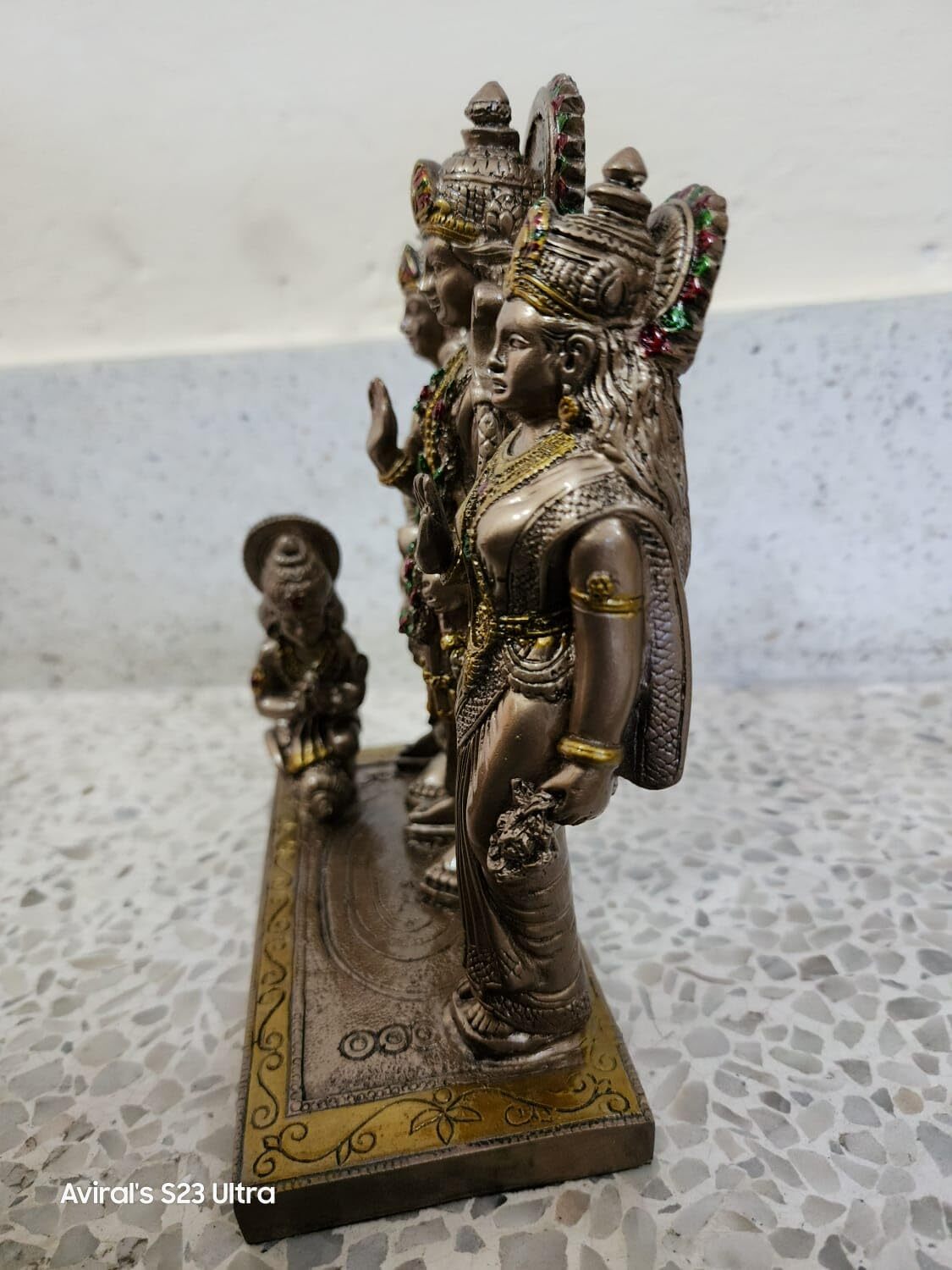 Handicraft Poly Resin  Ram Darbar Statue for Home Temple