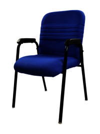 Adhunika Blue Office Visitor Chair With Cushion Chair