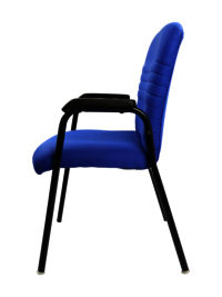 Adhunika Blue Office Visitor Chair With Cushion Chair