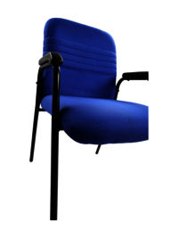 Adhunika Blue Office Visitor Chair With Cushion Chair