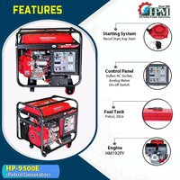 7 KVA Portable Generator Model HP-9500E Start-Manual and Self