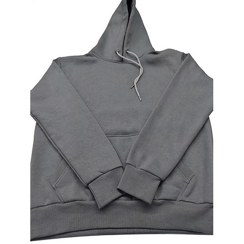 Washable 100Per Cotton Grey Hoodies