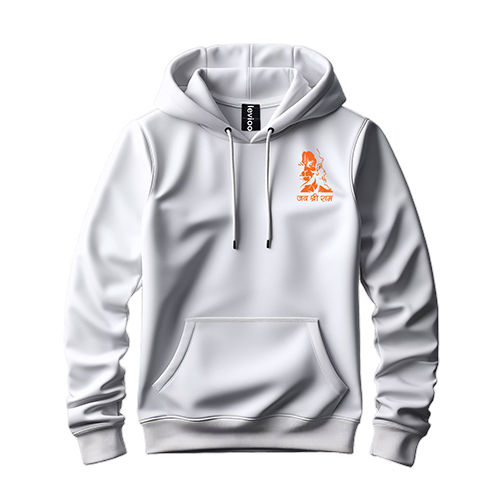 White Jai Shree Ram Hoodies