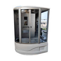 Encore 5 X 3steam Shower Cabin With Bathtub - Color: Blue