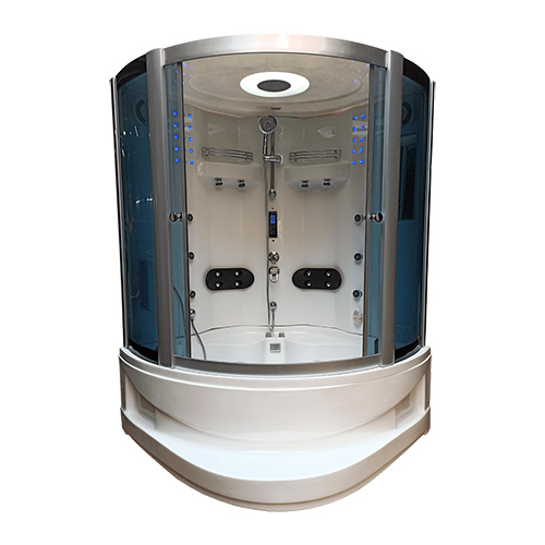 Vanity 4.5 ft Corner Steam Shower Cabin with Bathtub