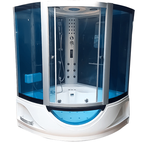 Encarta 5 ft Corner Steam Shower Cabin with Bathtub