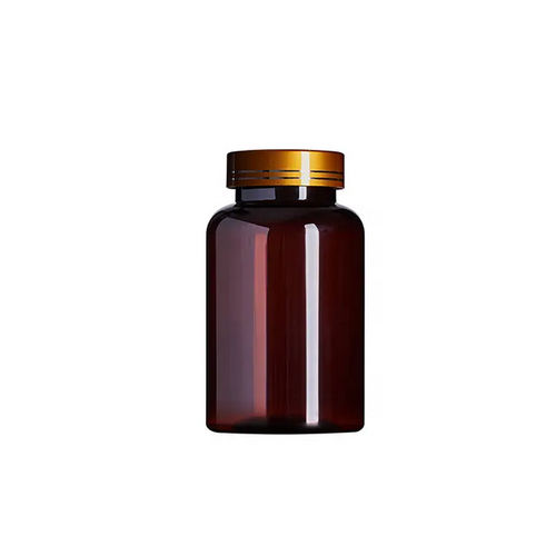 Food Grade Bpa Free 250Cc Translucent Amber Pet Plastic Bottle Tablet Medicine Capsule Packaging High Quality With Lid Size: 250Ml