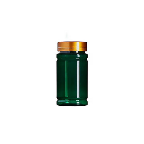 Bpa Free Food Grade 150cc Translucent Green Pet Plastic Bottle Customized Color Tablet Supplement With Screw Metalized Lid Diameter: 49mm Millimeter (Mm)