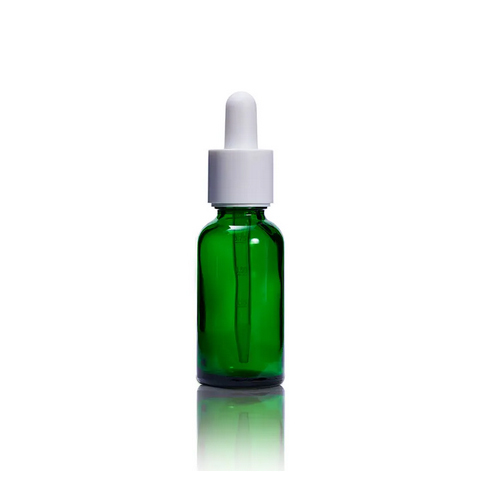 Screw Cap 30Ml Green Frosted Glass Essential Oil Dropper Bottle Set Glass Bottle With Dropper