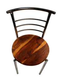 Adhunika Steel Dining Chair Brown
