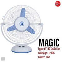 Solar DC table fan 12V 18W
