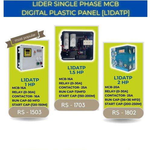 Lider Single Phase Digital Control Panel Frequency (Mhz): 50 Hertz (Hz)