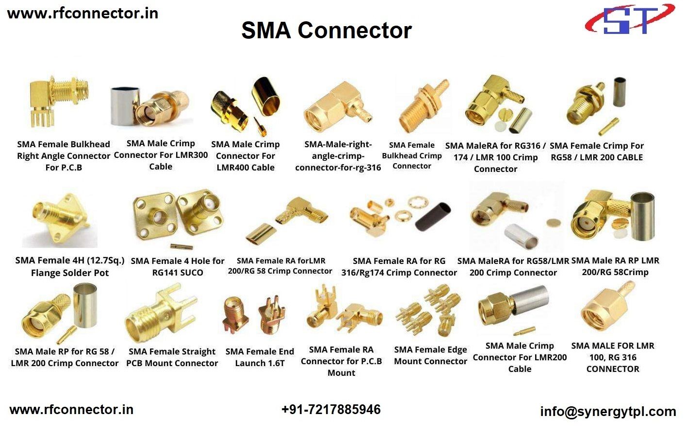 SMA M FOR COAXIAL CABLE