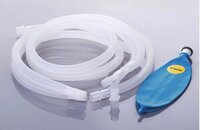 Anesthesia Ventilator Circuit Adult - Plastic, White Transparent , Manual Operation For Hospital Icu With Flexible Corrugated Tubing, Universal Compatibility