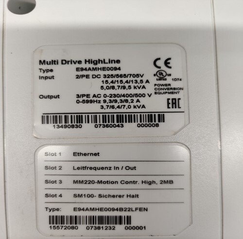 LENZE E94AMHE0094 SERVO DRIVE