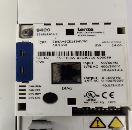 LENZE E84AVSCE1834VXO FREQUENCY DRIVE