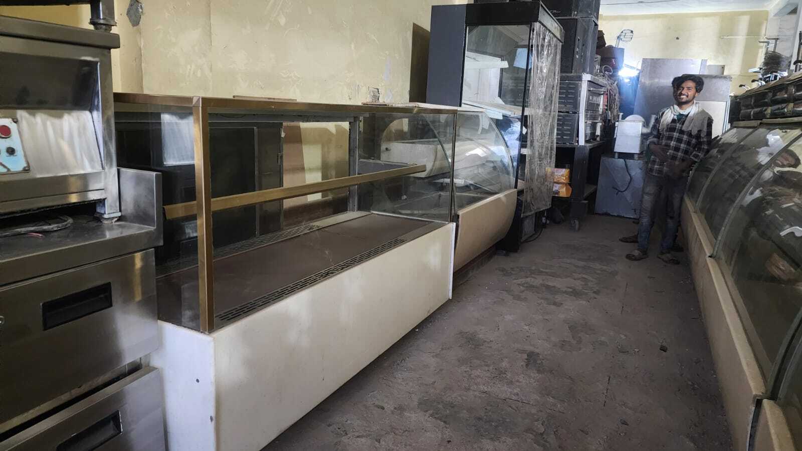 Old Stainless Steel Display Counter