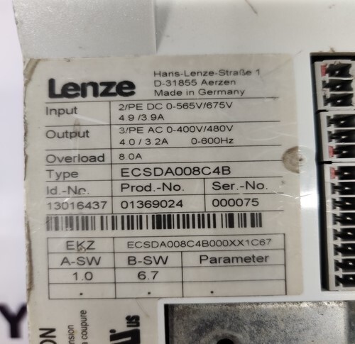 LENZE ECSDA008C4B SERVO DRIVE