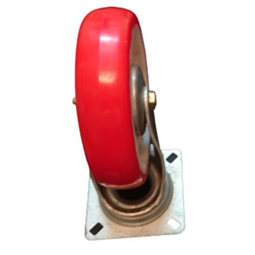200 X 50 X 4MM Red PU I-LET Plate INDUSTRIAL VIP WHEEL CASTOR