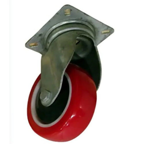 I-LET Plate PU RED "V.I.P" Wheel Castor - 150 x 50 x 3 MM