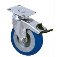 Rubber Wheel Lock Plate 75 X 25 X 2 Mm - Color: Blue