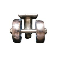 Castor (cast Iron Solid) Wheel 50 & 62 Mm - Color: Silver