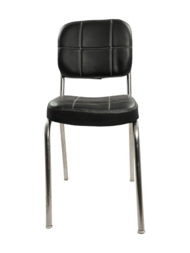 Adhunika Without Arms Black Visitor Chair