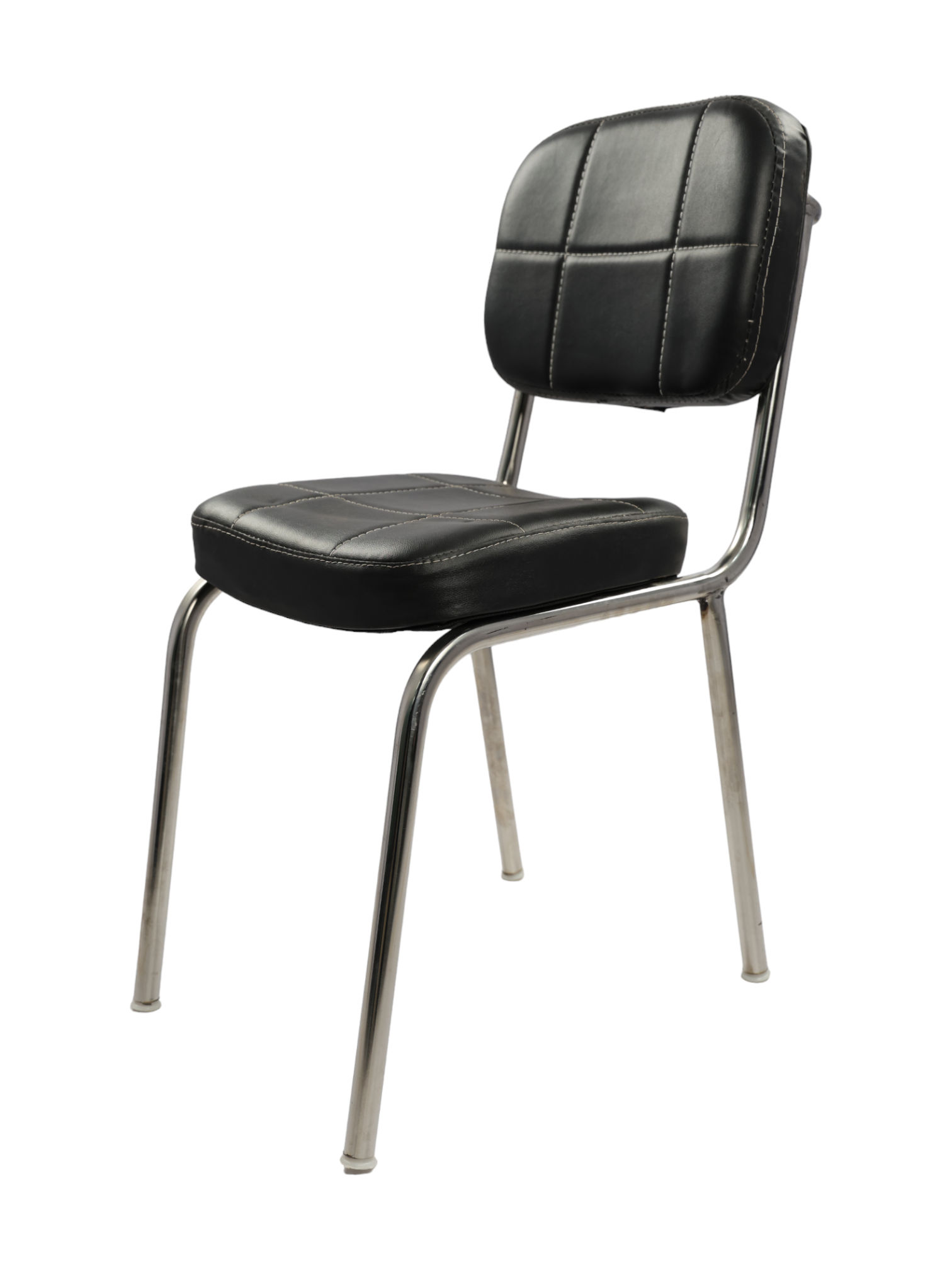 Adhunika Without Arms Black Visitor Chair