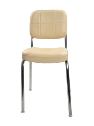 Adhunika Without Arms Visitor Chair (Cream)