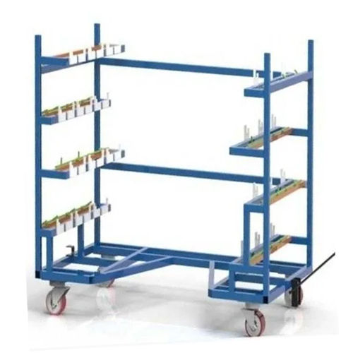 Industrial Material Handling Trolley - Aluminum/Alloy, Mesh Structure | Lightweight Design, Durable Performance