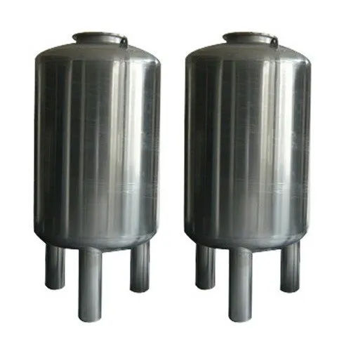 Silver Stainless Steel Vertical Pressure Vessel