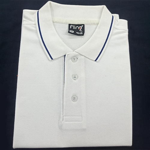 250GSM Mens White Polo T-Shirts