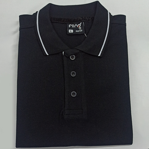 250GSM Mens Black Polo T-Shirts