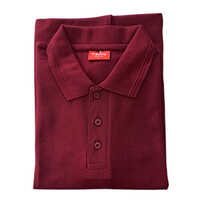 220 GSM Mens Maroon Polo T-Shirt