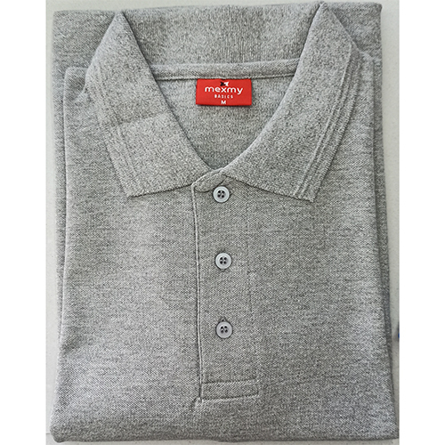 220 GSM Mens Grey Polo T-Shirt