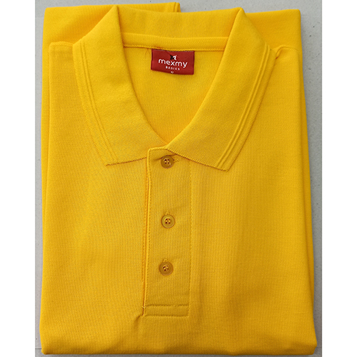 220 GSM Mens Yellow Polo T-Shirt