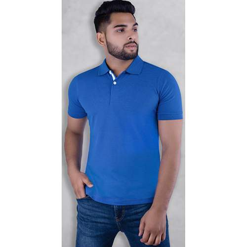 225GSM Polyster And Cotton UCB Royal Blue Polo T-Shirt